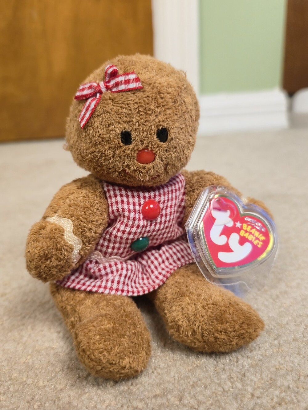 Ty Beanie Baby - GRETEL the Gingerbread Girl 7" MWMT
